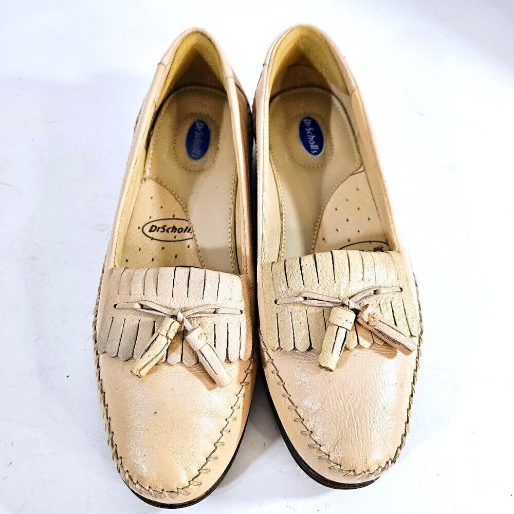 Dr. Scholl's Women's Cream Tassel Loafers Casual Light Academia Size 8M